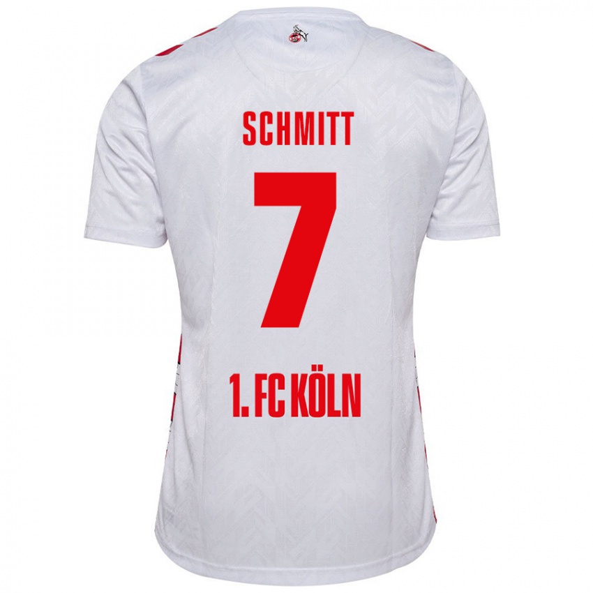 Niño Camiseta Oliver Schmitt #7 Blanco Rojo 1ª Equipación 2024/25 La Camisa México