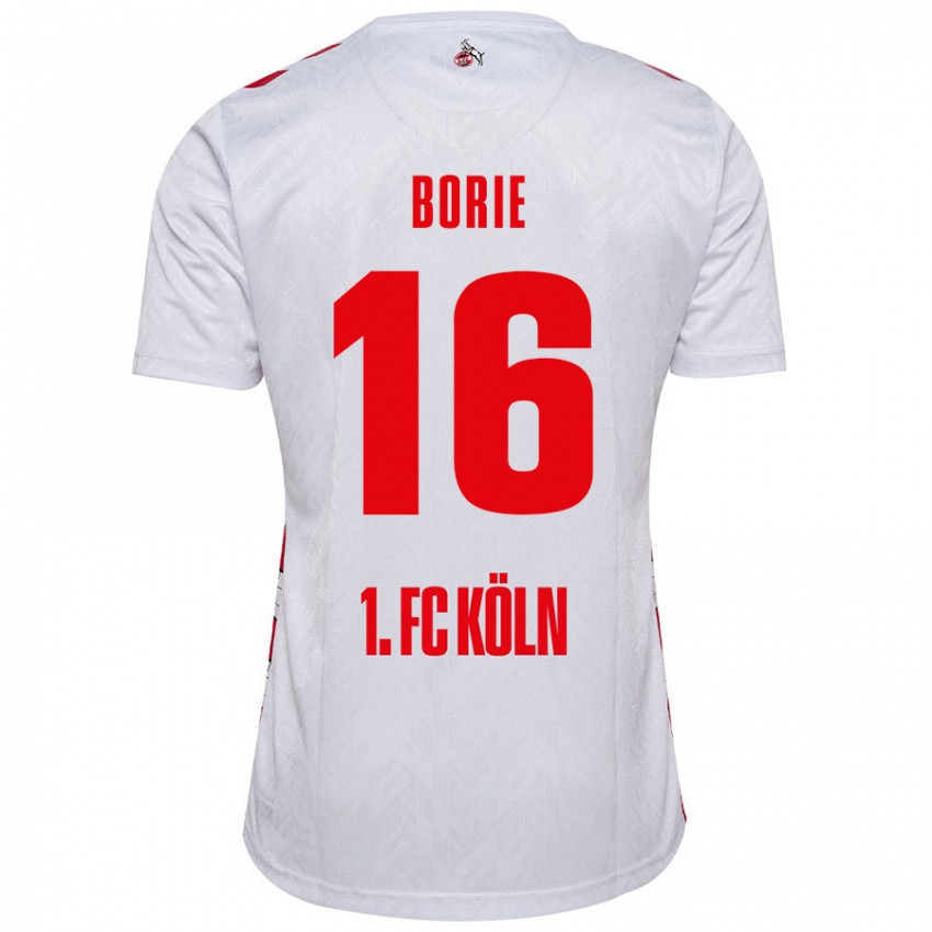 Niño Camiseta Etienne Borie #16 Blanco Rojo 1ª Equipación 2024/25 La Camisa México