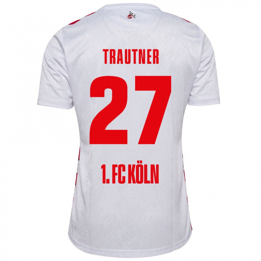 Niño Camiseta Tobias Trautner #27 Blanco Rojo 1ª Equipación 2024/25 La Camisa México