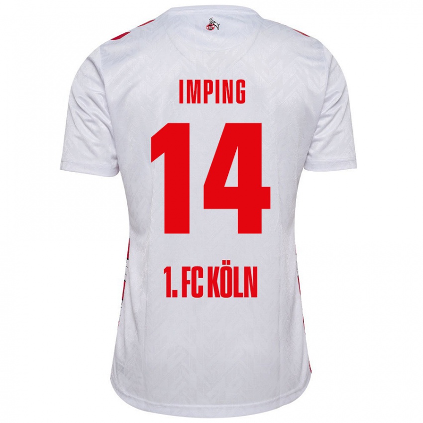 Niño Camiseta Carlotta Imping #14 Blanco Rojo 1ª Equipación 2024/25 La Camisa México