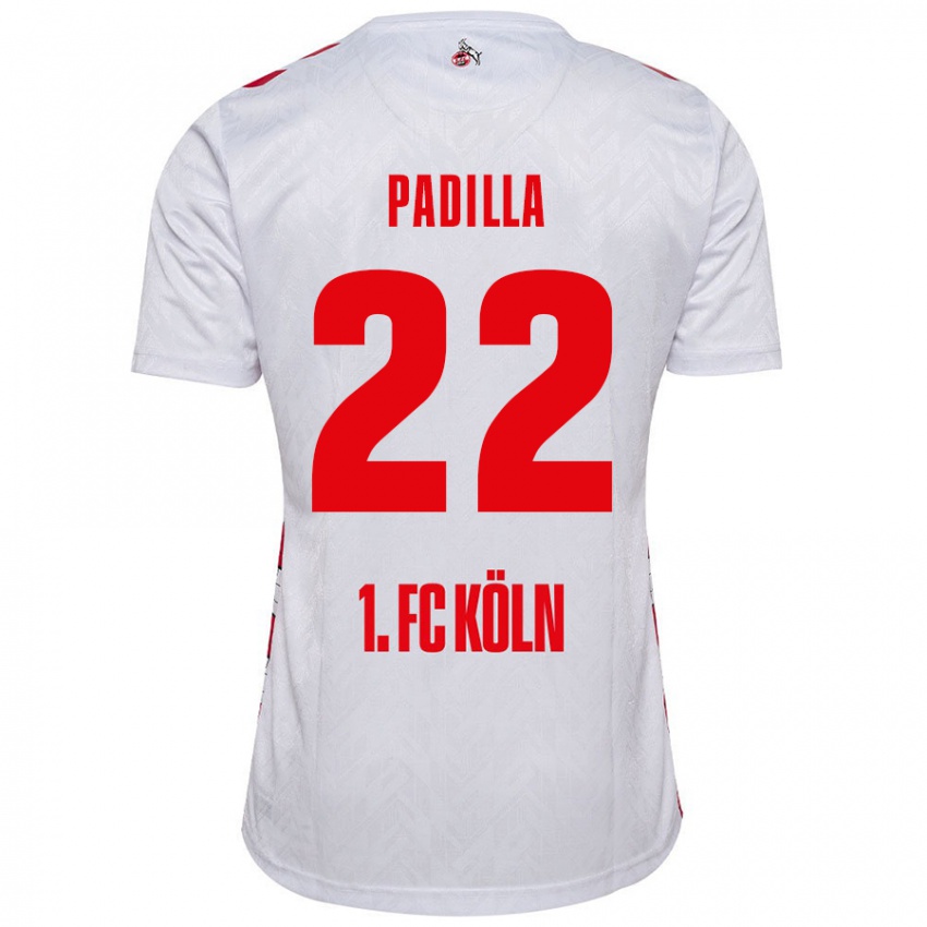 Niño Camiseta Natalia Padilla #22 Blanco Rojo 1ª Equipación 2024/25 La Camisa México