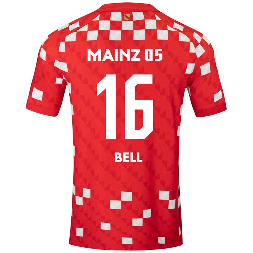 Niño Camiseta Stefan Bell #16 Blanco Rojo 1ª Equipación 2024/25 La Camisa México