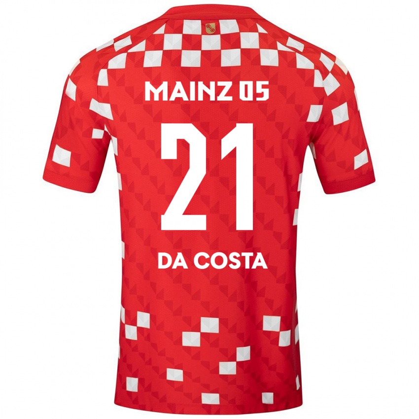 Niño Camiseta Danny Da Costa #21 Blanco Rojo 1ª Equipación 2024/25 La Camisa México