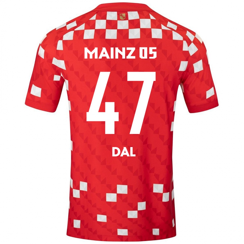 Niño Camiseta Maxim Dal #47 Blanco Rojo 1ª Equipación 2024/25 La Camisa México