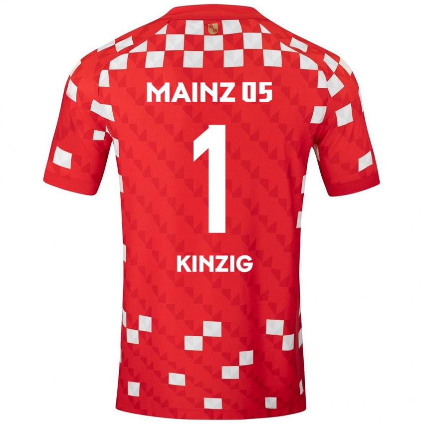 Niño Camiseta Maximilian Kinzig #1 Blanco Rojo 1ª Equipación 2024/25 La Camisa México