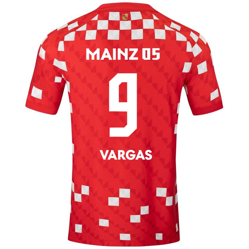 Niño Camiseta Nayrobi Vargas #9 Blanco Rojo 1ª Equipación 2024/25 La Camisa México