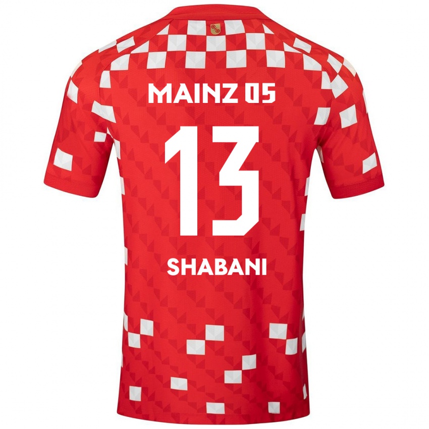 Niño Camiseta Eniss Shabani #13 Blanco Rojo 1ª Equipación 2024/25 La Camisa México