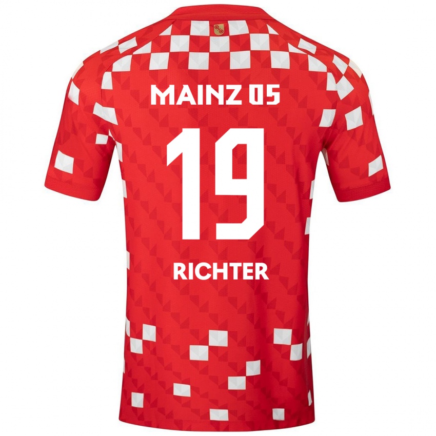 Niño Camiseta Marc Richter #19 Blanco Rojo 1ª Equipación 2024/25 La Camisa México