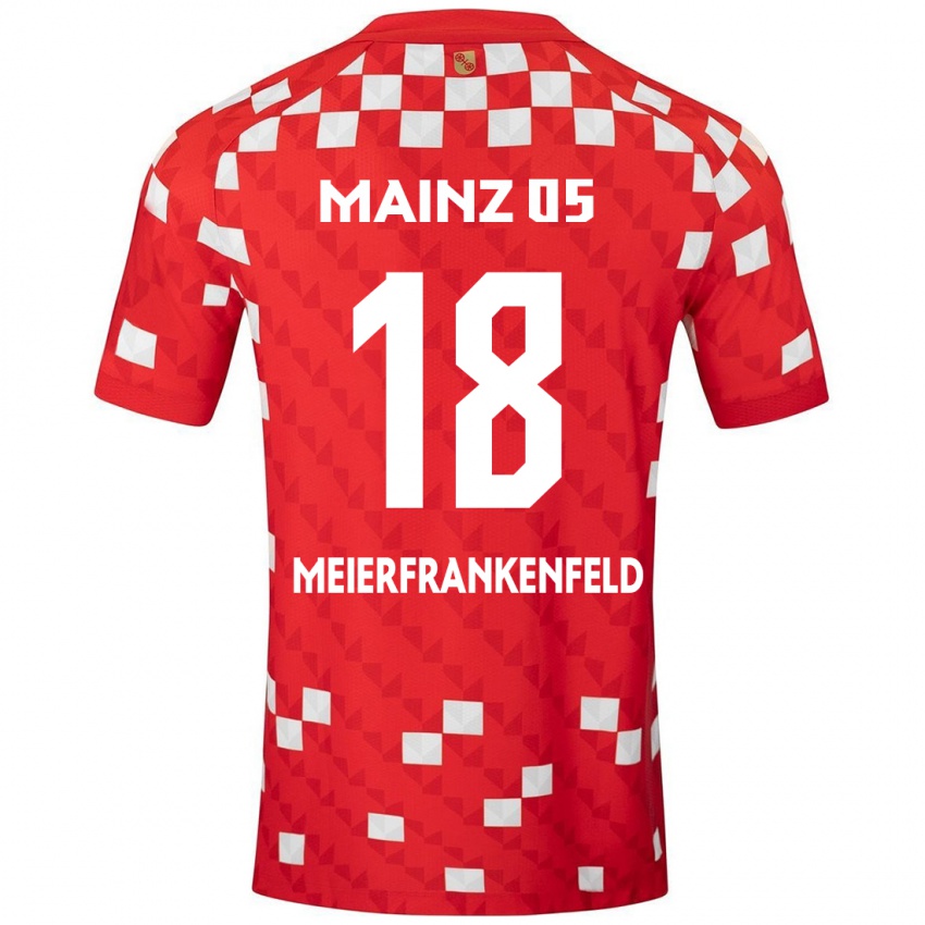 Niño Camiseta Jana Meierfrankenfeld #18 Blanco Rojo 1ª Equipación 2024/25 La Camisa México