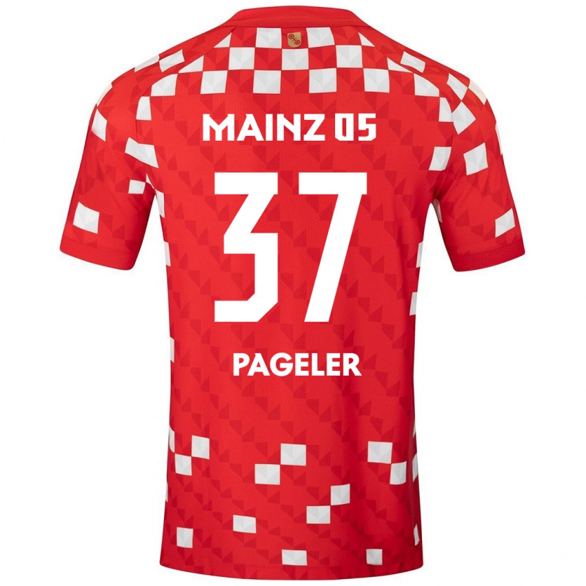 Niño Camiseta Maja Pageler #37 Blanco Rojo 1ª Equipación 2024/25 La Camisa México