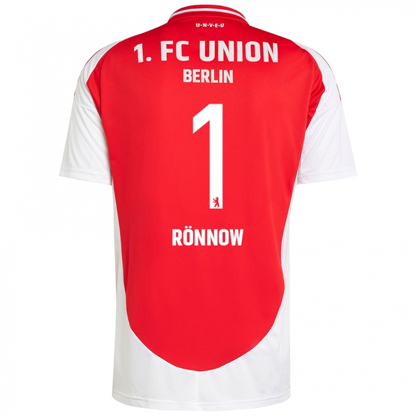 Niño Camiseta Frederik Rönnow #1 Rojo Blanco 1ª Equipación 2024/25 La Camisa México