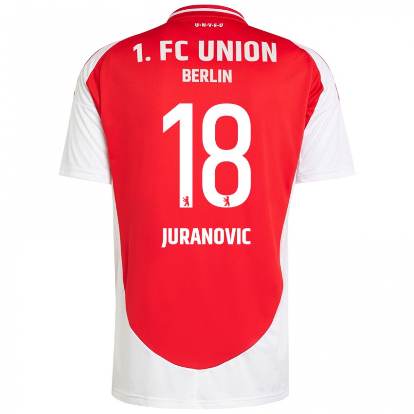 Niño Camiseta Josip Juranovic #18 Rojo Blanco 1ª Equipación 2024/25 La Camisa México