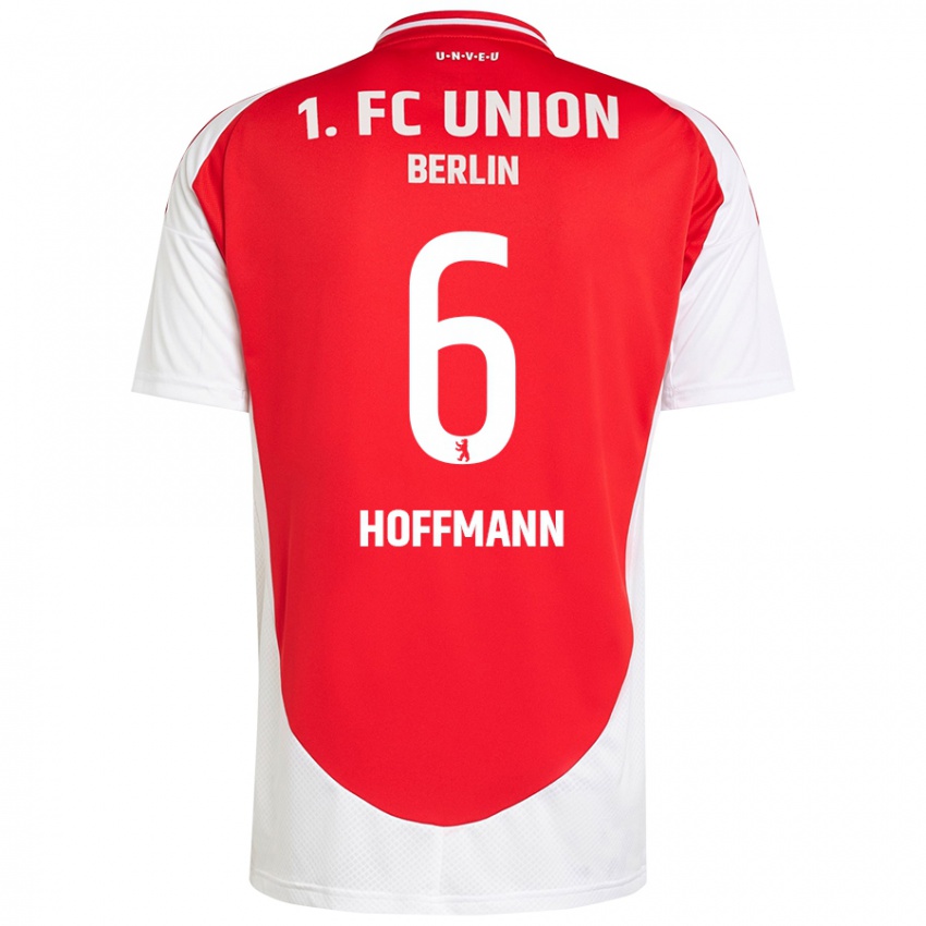 Niño Camiseta Finn Hoffmann #6 Rojo Blanco 1ª Equipación 2024/25 La Camisa México