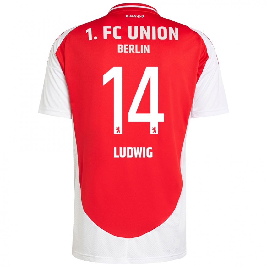 Niño Camiseta Brandon Ludwig #14 Rojo Blanco 1ª Equipación 2024/25 La Camisa México