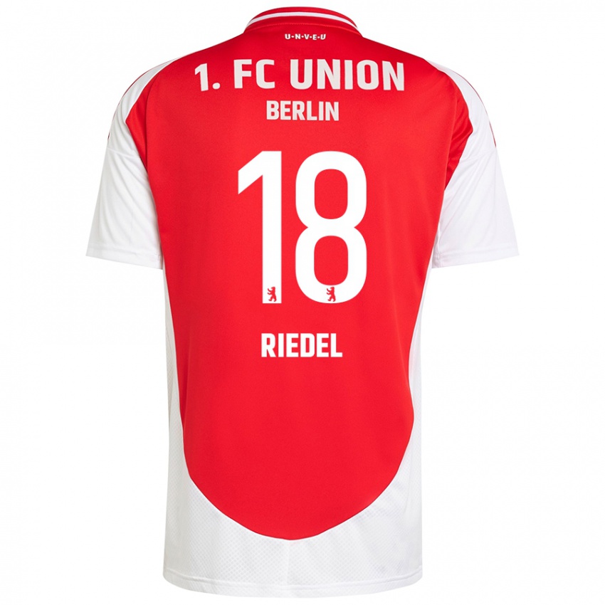 Niño Camiseta Aaron Riedel #18 Rojo Blanco 1ª Equipación 2024/25 La Camisa México