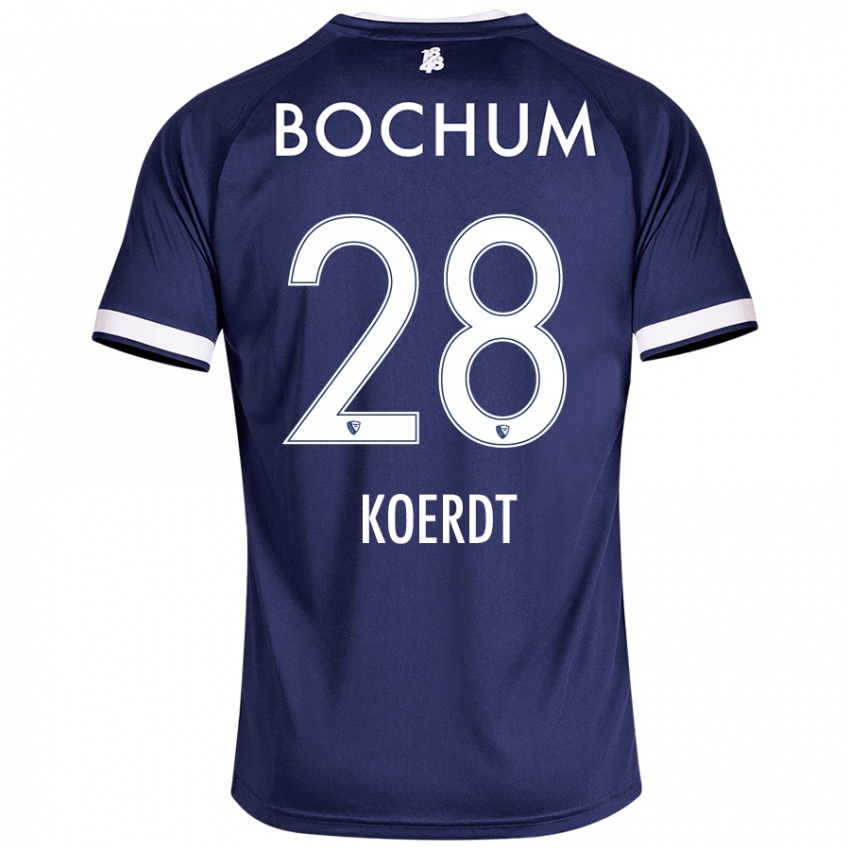 Niño Camiseta Lennart Koerdt #28 Azul Oscuro 1ª Equipación 2024/25 La Camisa México