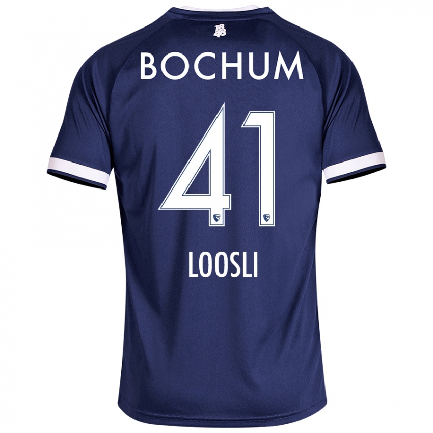 Niño Camiseta Noah Loosli #41 Azul Oscuro 1ª Equipación 2024/25 La Camisa México