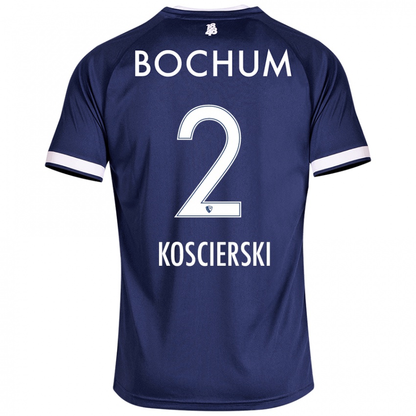 Niño Camiseta Kacper Koscierski #2 Azul Oscuro 1ª Equipación 2024/25 La Camisa México