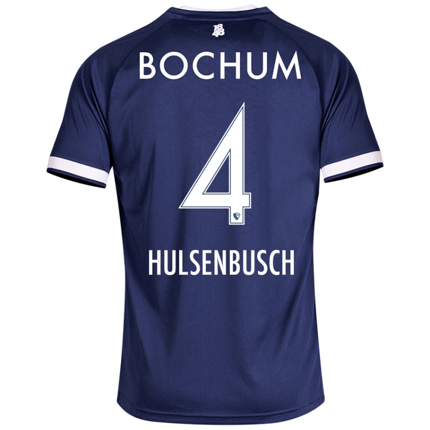 Niño Camiseta Daniel Hülsenbusch #4 Azul Oscuro 1ª Equipación 2024/25 La Camisa México