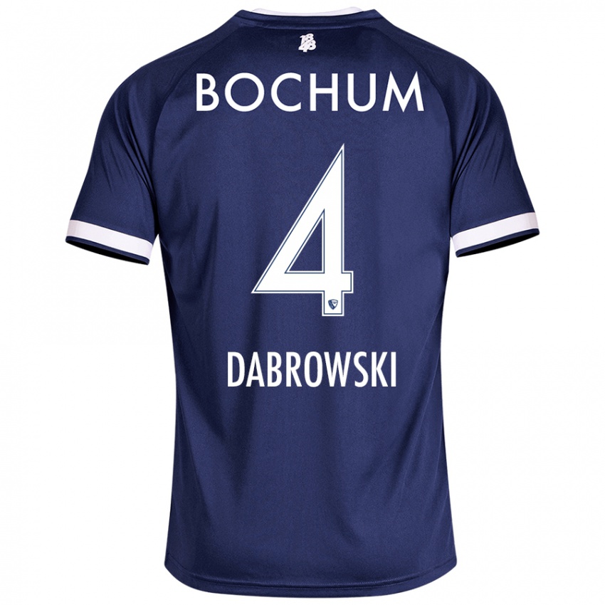 Niño Camiseta Luc Dabrowski #4 Azul Oscuro 1ª Equipación 2024/25 La Camisa México