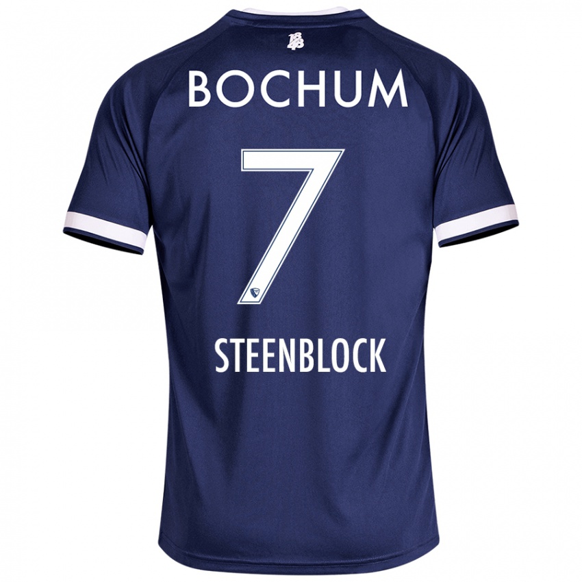 Niño Camiseta Jannis Steenblock #7 Azul Oscuro 1ª Equipación 2024/25 La Camisa México