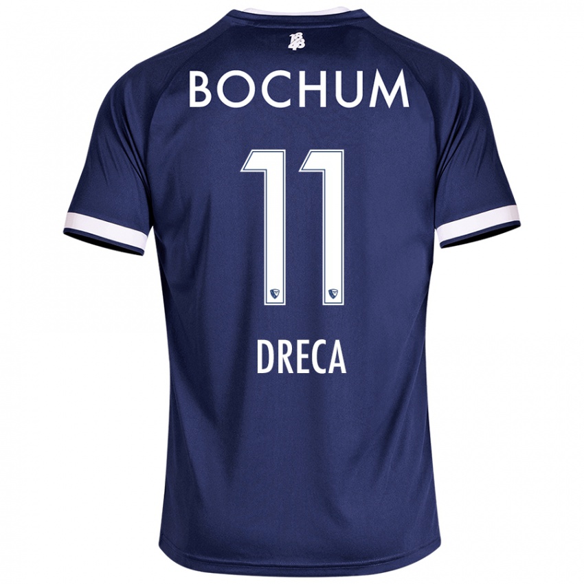 Niño Camiseta Benjamin Dreca #11 Azul Oscuro 1ª Equipación 2024/25 La Camisa México