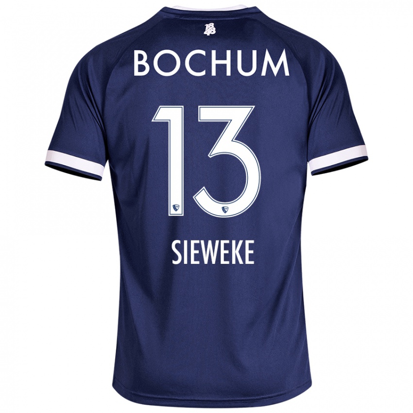 Niño Camiseta Henri Sieweke #13 Azul Oscuro 1ª Equipación 2024/25 La Camisa México