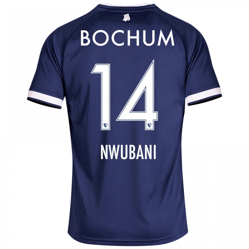 Niño Camiseta Keleb Nwubani #14 Azul Oscuro 1ª Equipación 2024/25 La Camisa México