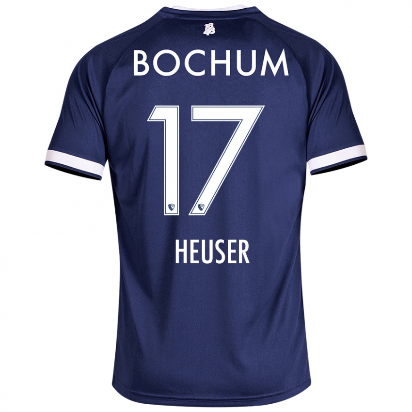 Niño Camiseta Ben Heuser #17 Azul Oscuro 1ª Equipación 2024/25 La Camisa México