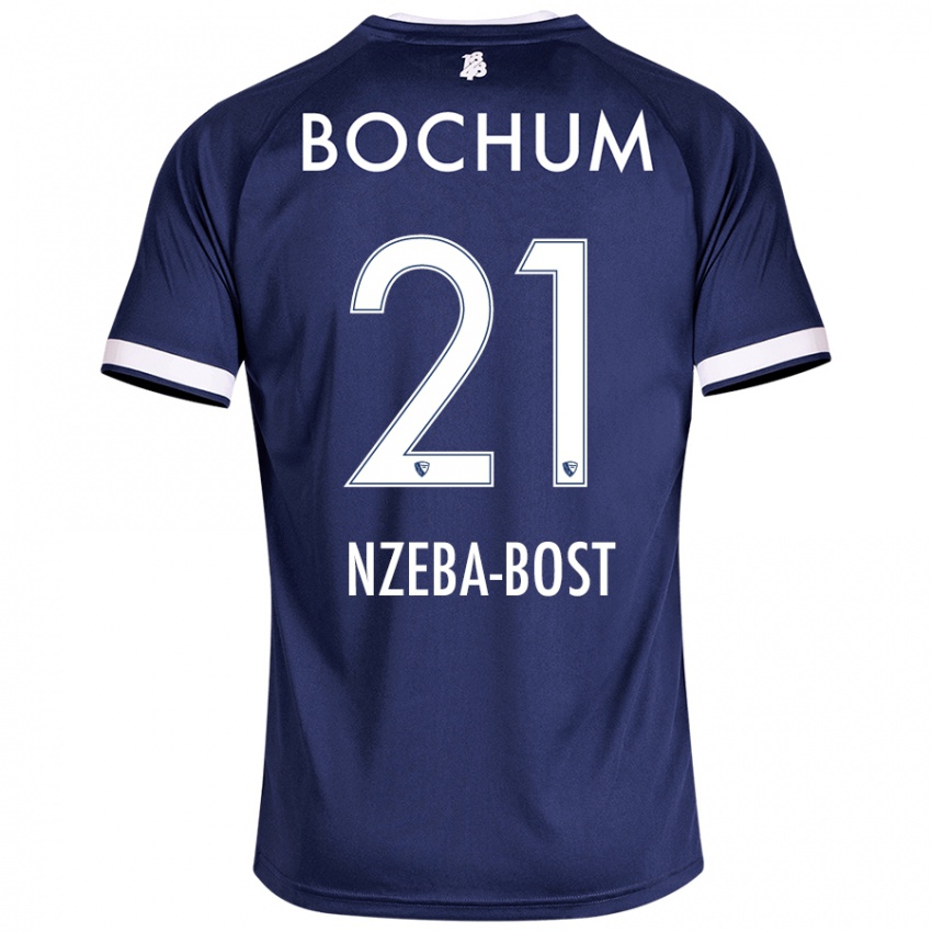 Niño Camiseta Jan Nzeba-Bost #21 Azul Oscuro 1ª Equipación 2024/25 La Camisa México