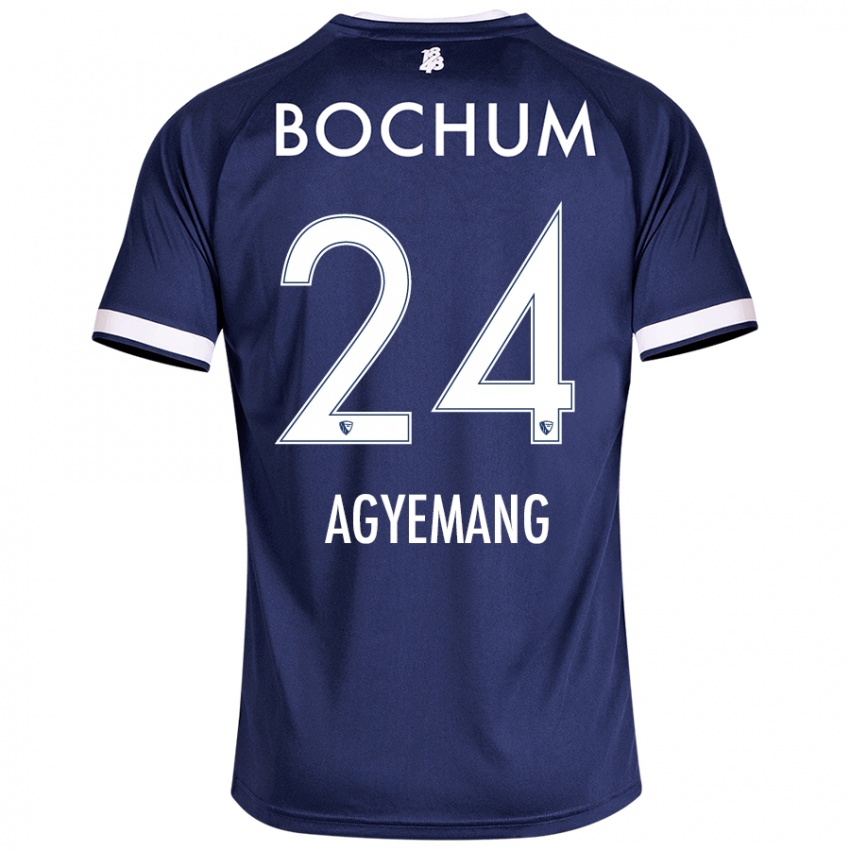 Niño Camiseta Donovan Agyemang #24 Azul Oscuro 1ª Equipación 2024/25 La Camisa México