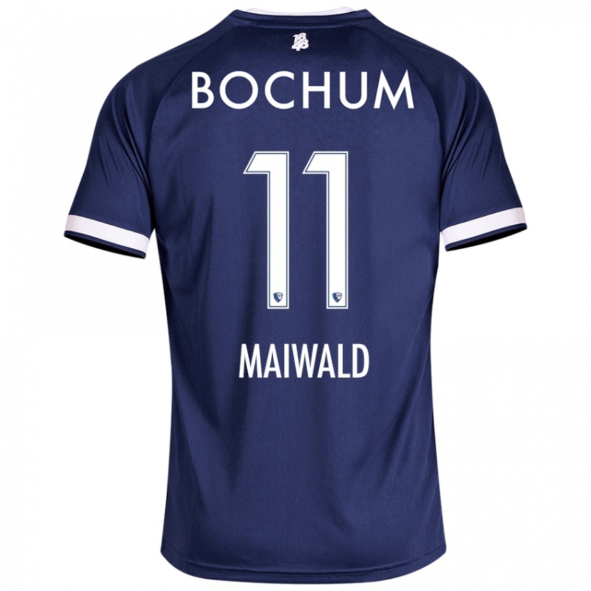 Niño Camiseta Anna Maiwald #11 Azul Oscuro 1ª Equipación 2024/25 La Camisa México