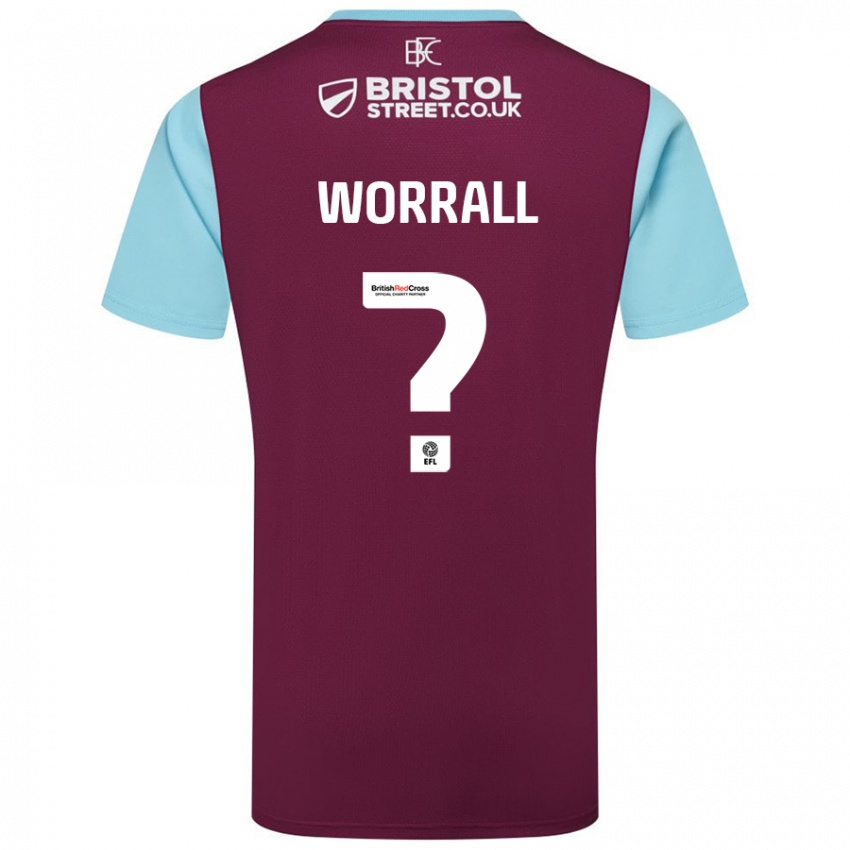 Niño Camiseta Joe Worrall #0 Borgoña Azul Cielo 1ª Equipación 2024/25 La Camisa México