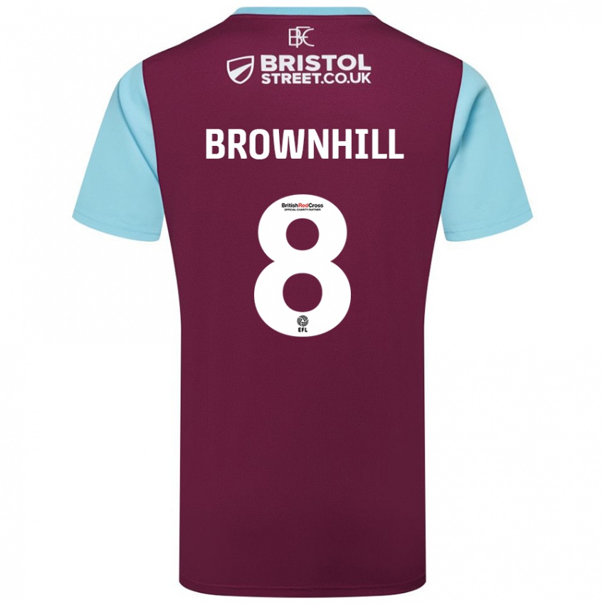 Niño Camiseta Josh Brownhill #8 Borgoña Azul Cielo 1ª Equipación 2024/25 La Camisa México