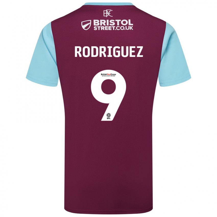 Niño Camiseta Jay Rodríguez #9 Borgoña Azul Cielo 1ª Equipación 2024/25 La Camisa México