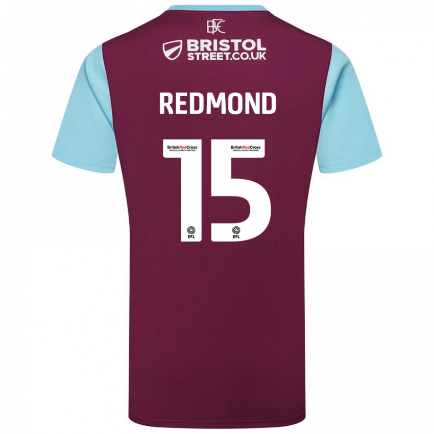 Niño Camiseta Nathan Redmond #15 Borgoña Azul Cielo 1ª Equipación 2024/25 La Camisa México