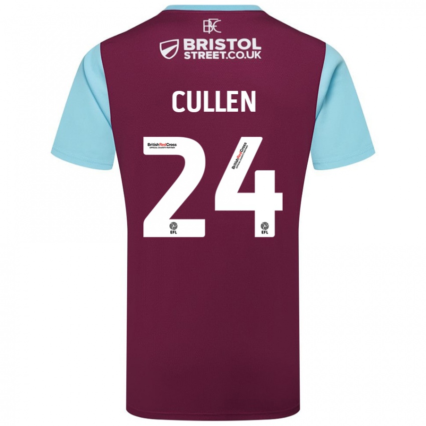 Niño Camiseta Josh Cullen #24 Borgoña Azul Cielo 1ª Equipación 2024/25 La Camisa México