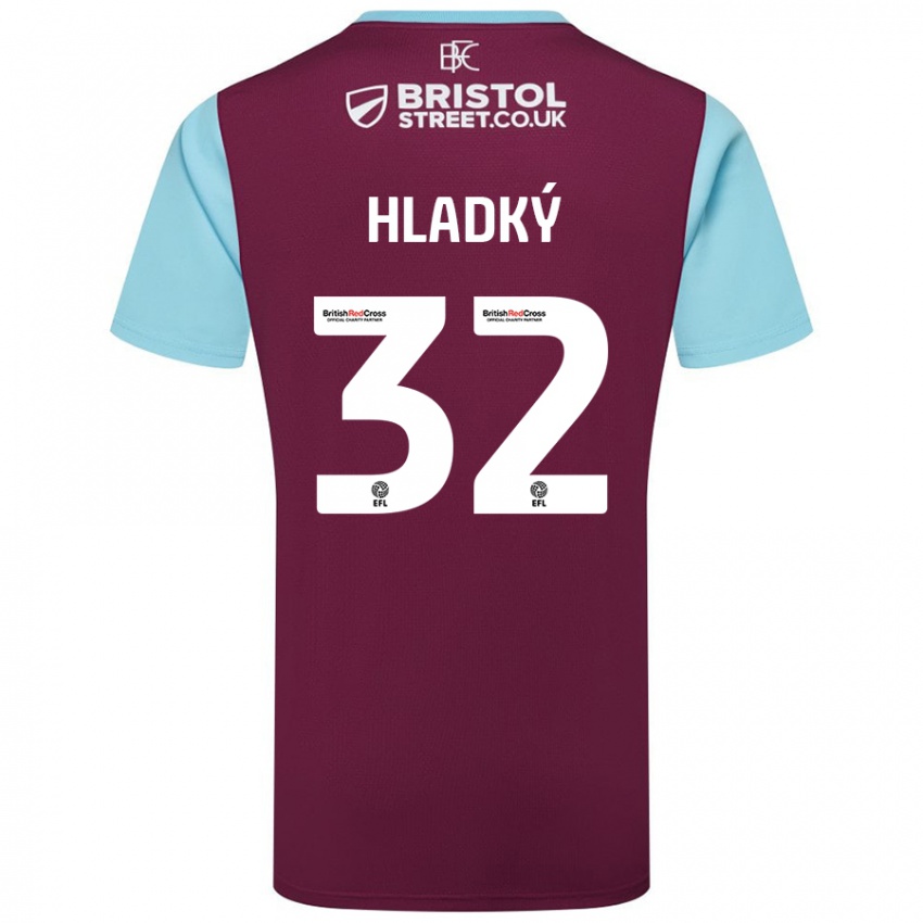 Niño Camiseta Vaclav Hladky #32 Borgoña Azul Cielo 1ª Equipación 2024/25 La Camisa México