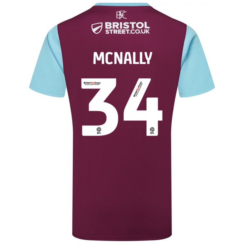 Niño Camiseta Luke Mcnally #34 Borgoña Azul Cielo 1ª Equipación 2024/25 La Camisa México