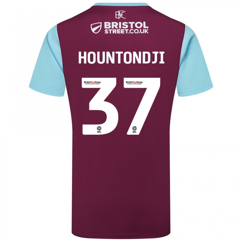 Niño Camiseta Andreas Hountondji #37 Borgoña Azul Cielo 1ª Equipación 2024/25 La Camisa México