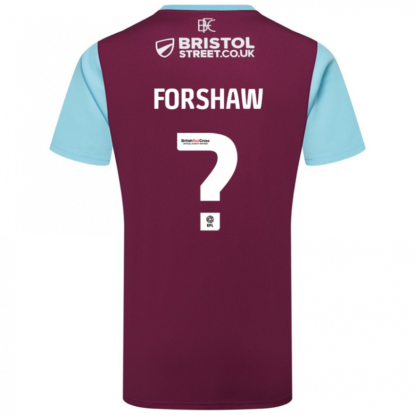 Niño Camiseta Lewis Forshaw #0 Borgoña Azul Cielo 1ª Equipación 2024/25 La Camisa México