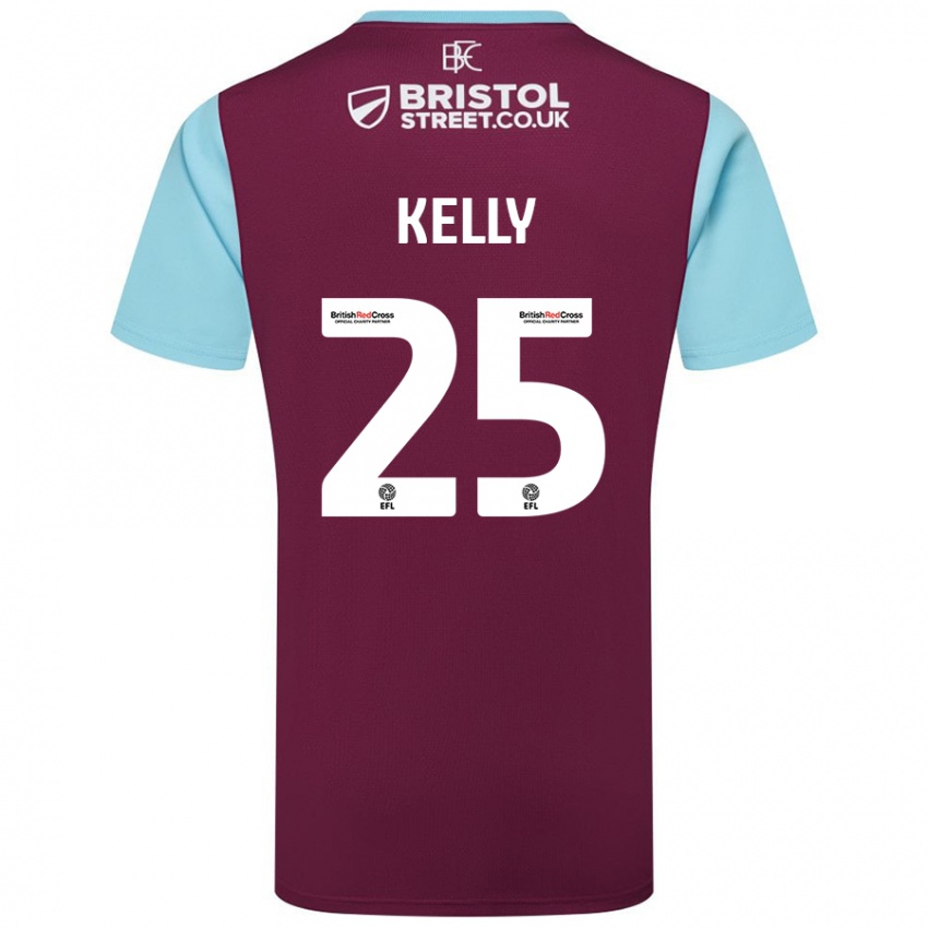 Niño Camiseta Aimee Kelly #25 Borgoña Azul Cielo 1ª Equipación 2024/25 La Camisa México