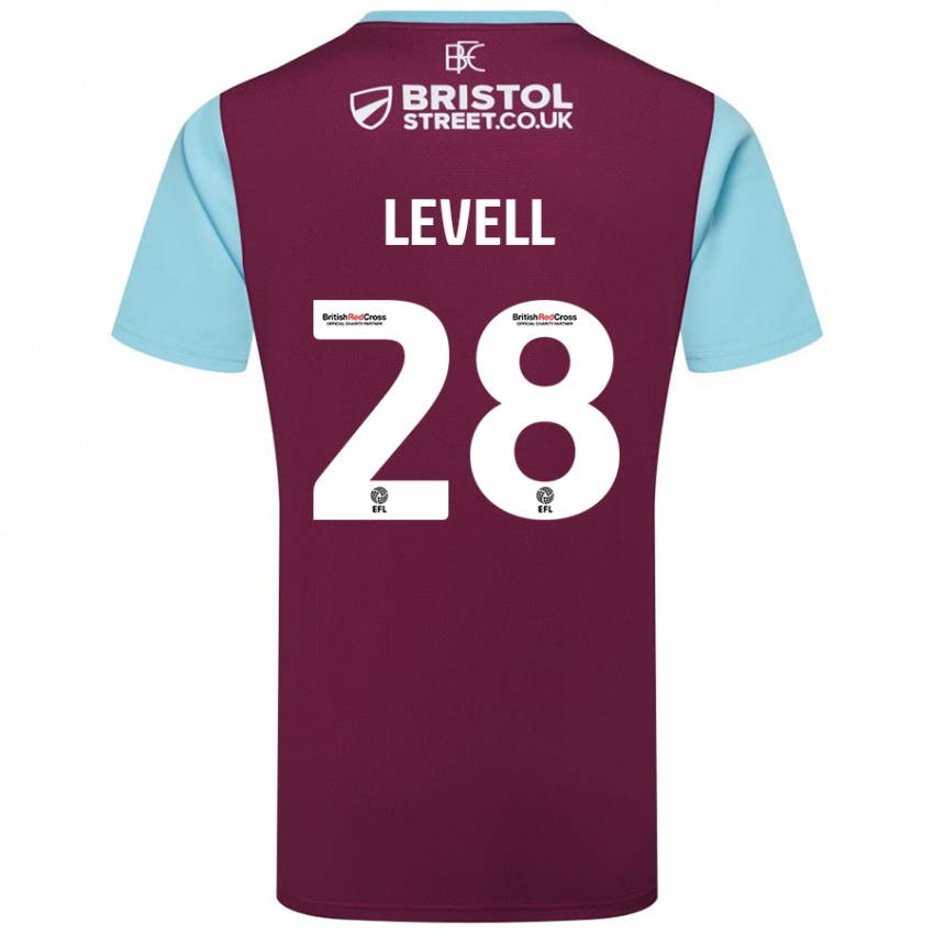 Niño Camiseta Kirstie Levell #28 Borgoña Azul Cielo 1ª Equipación 2024/25 La Camisa México