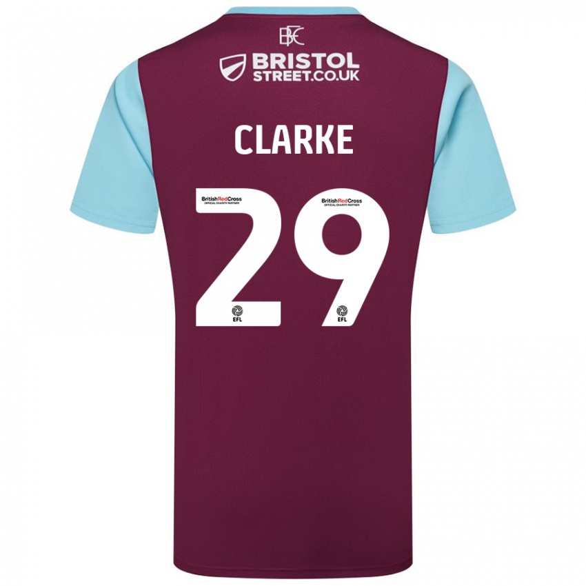 Niño Camiseta Abby Clarke #29 Borgoña Azul Cielo 1ª Equipación 2024/25 La Camisa México