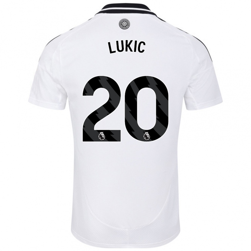 Niño Camiseta Saša Lukić #20 Blanco 1ª Equipación 2024/25 La Camisa México