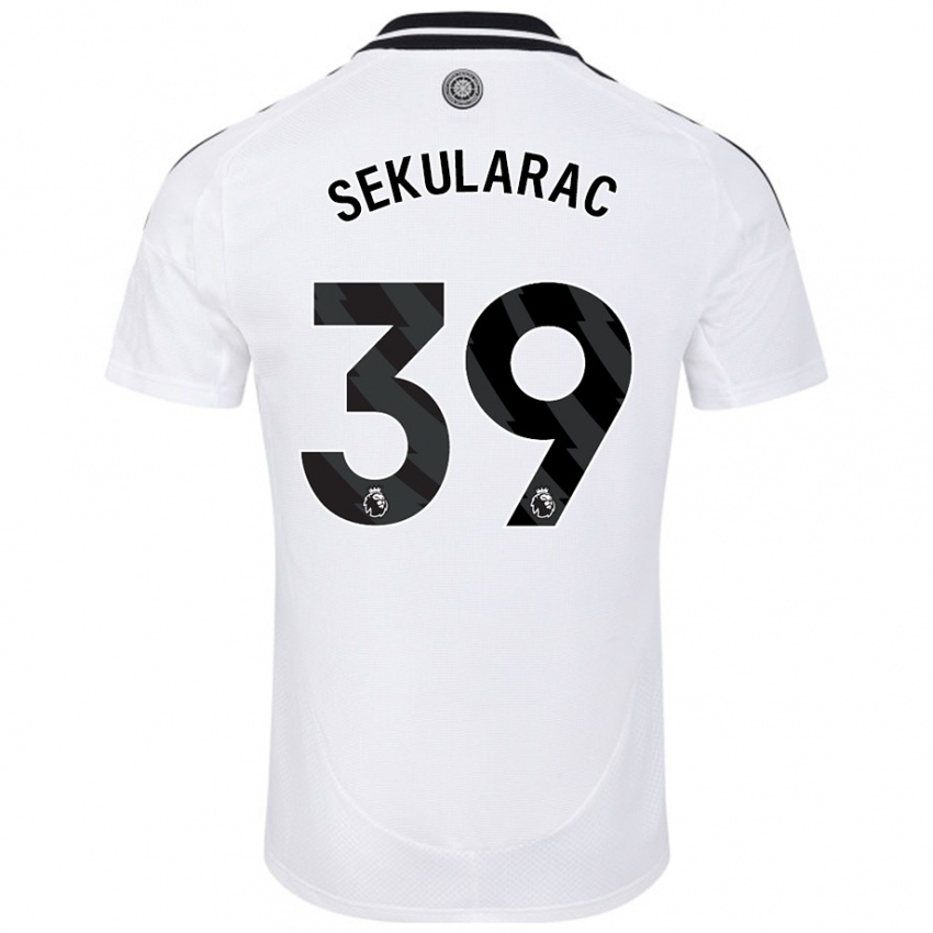 Niño Camiseta Kristian Sekularac #39 Blanco 1ª Equipación 2024/25 La Camisa México