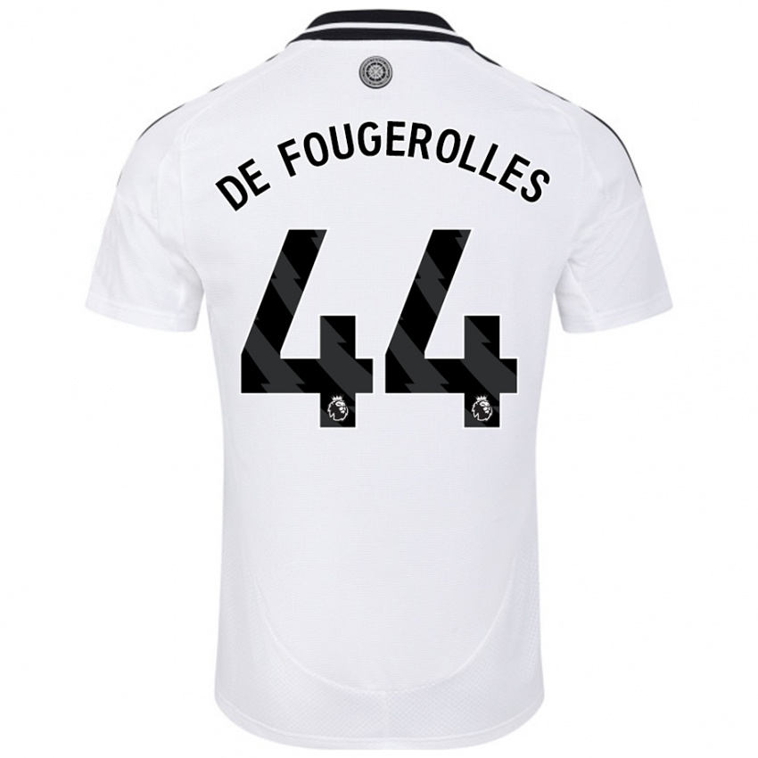 Niño Camiseta Luc De Fougerolles #44 Blanco 1ª Equipación 2024/25 La Camisa México