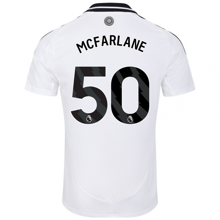 Niño Camiseta Callum Mcfarlane #50 Blanco 1ª Equipación 2024/25 La Camisa México