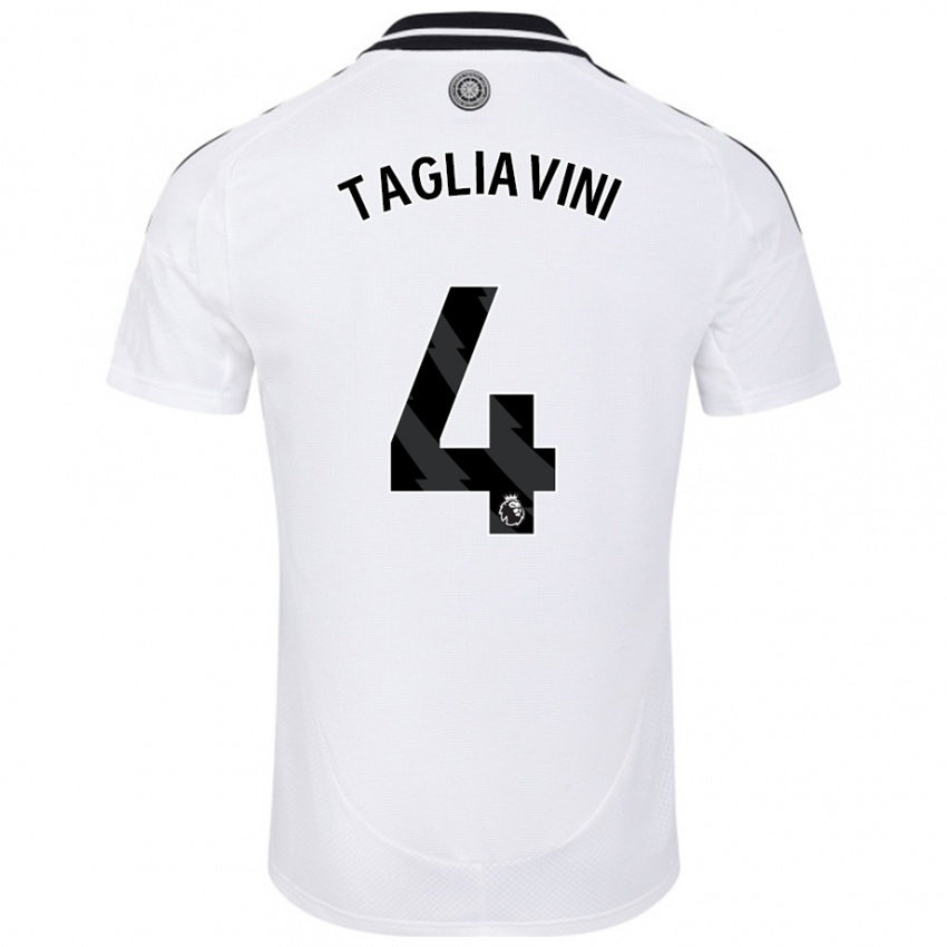 Niño Camiseta Ella Tagliavini #4 Blanco 1ª Equipación 2024/25 La Camisa México