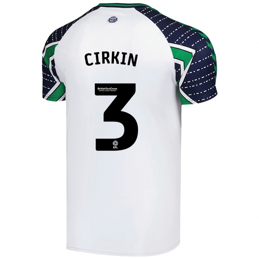 Niño Camiseta Dennis Cirkin #3 Blanco 2ª Equipación 2024/25 La Camisa México